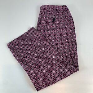 Laundry Shelli Segal Women's Cotton Stretch Purple Cropped Geo Print Size 8